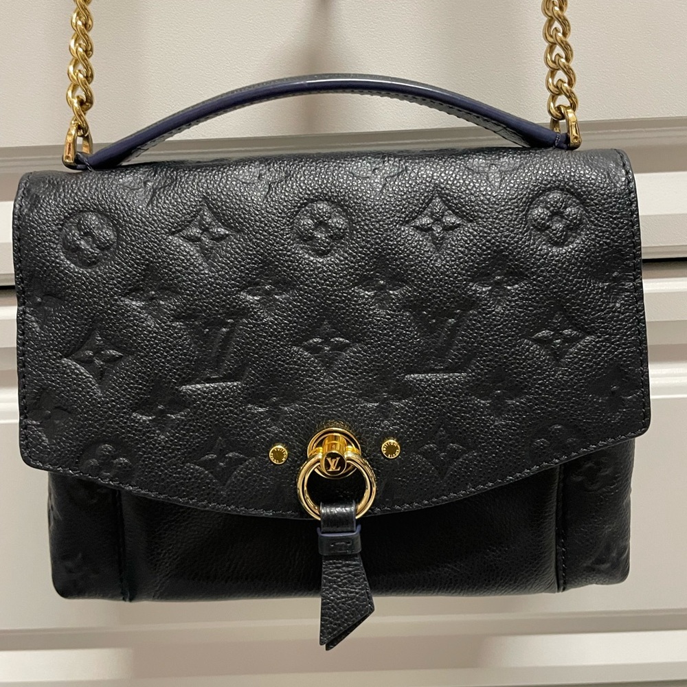 Louis Vuitton Black and Gold Monogram Shoulder Bag